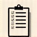 Icon of a checklist for flawless execution.